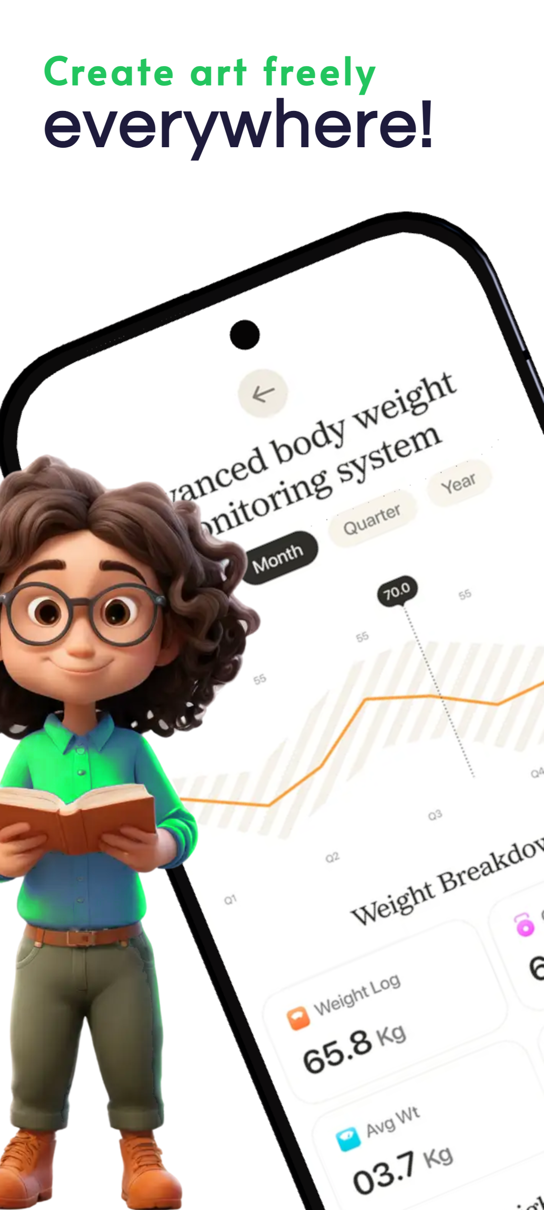 Realistic Android device mockup with custom perspective
