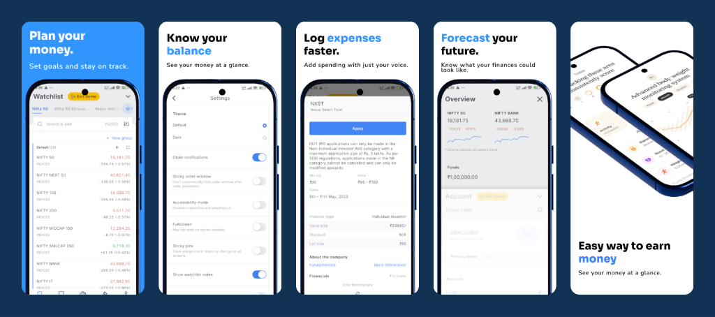 Minimalist App Store and Google Play screenshot templates created with RenderDuck