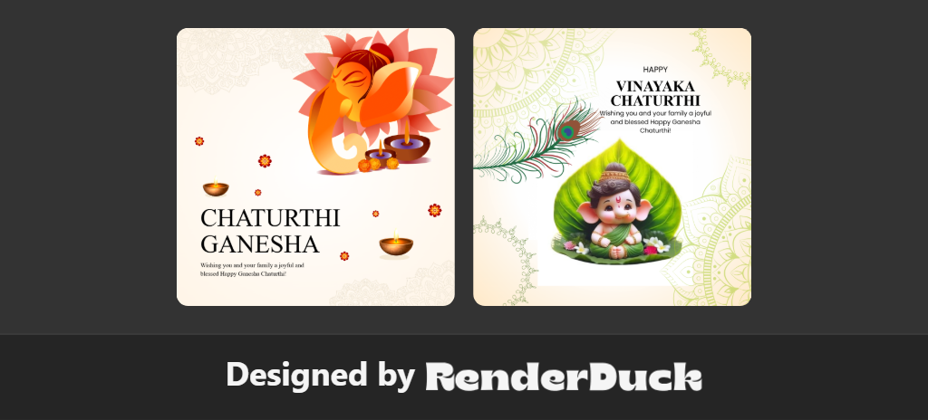 Vinayagar Chaturthi Instagram Post | Easy Festival Design preview